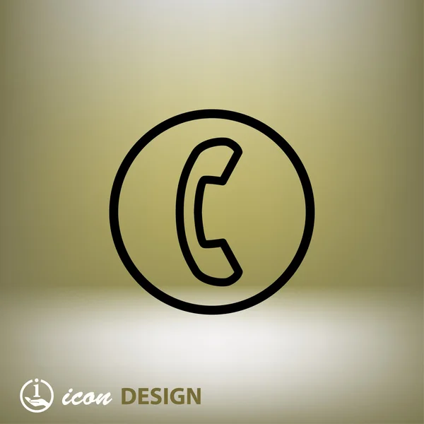 Pictogramme de l'icône de concept de téléphone — Image vectorielle