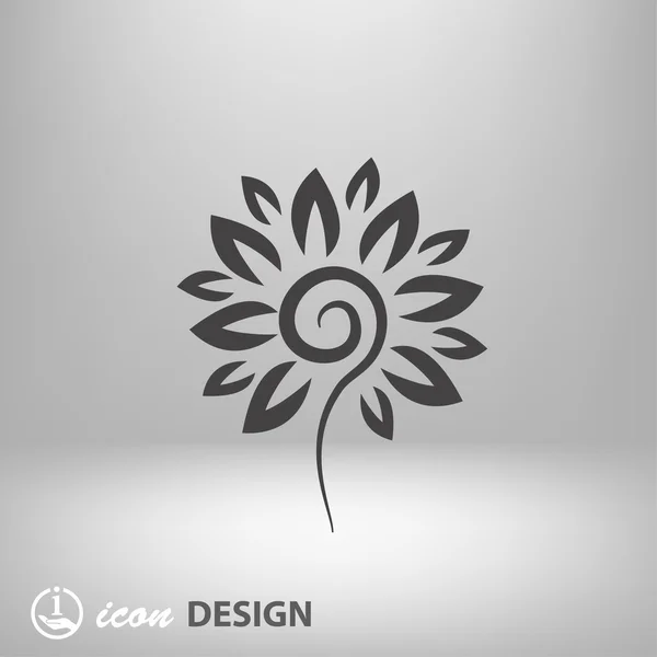 Pictogramme de l'icône concept fleur — Image vectorielle