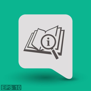 Ekibimizi kitap ve büyüteç cam kavramı simgesinin