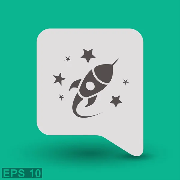 Pictograph van Rocket concept pictogram — Stockvector