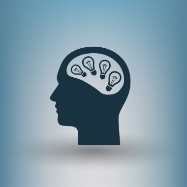 Ekibimizi ampul ve kafa kavramı simgesinin