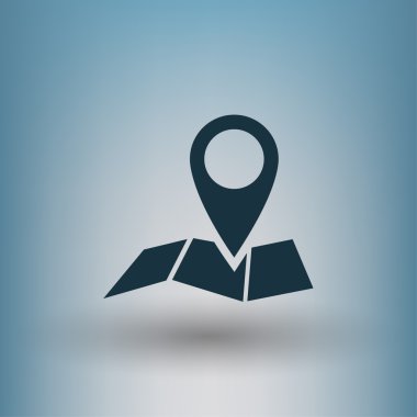 Harita kavramı simgesine pin