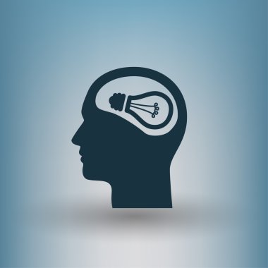 Ekibimizi ampul ve kafa kavramı simgesinin