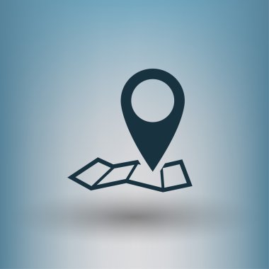 Harita kavramı simgesine pin