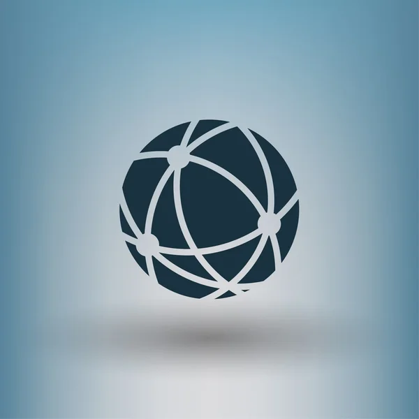 Piktogram glob ikona koncepcja — Wektor stockowy