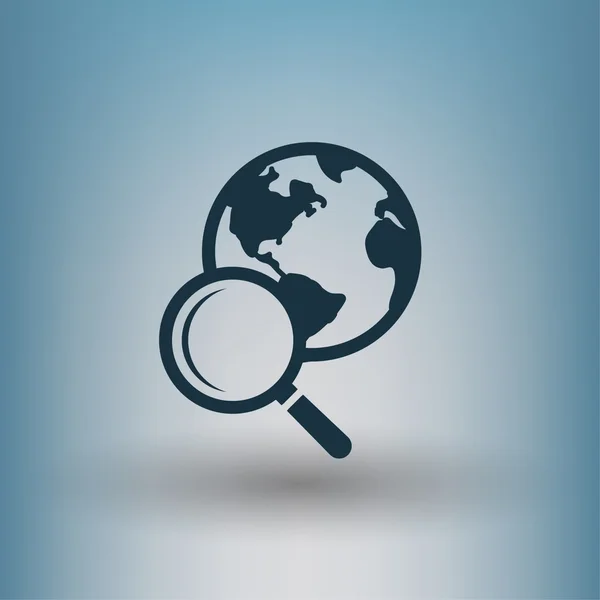 Icono del concepto de pictografía de búsqueda — Vector de stock