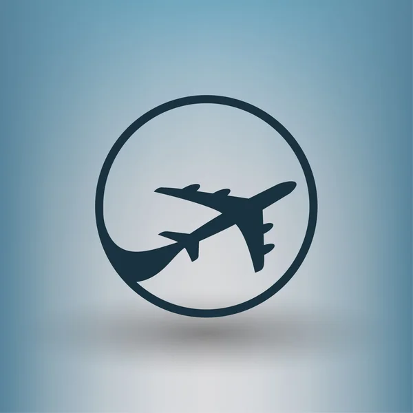 Pictogramme de l'icône conceptuelle de l'avion — Image vectorielle