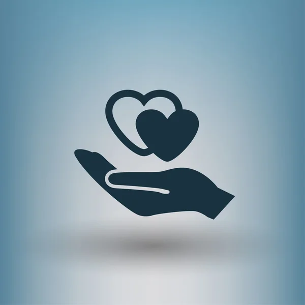 Pictograph van hart in concept handpictogram — Stockvector