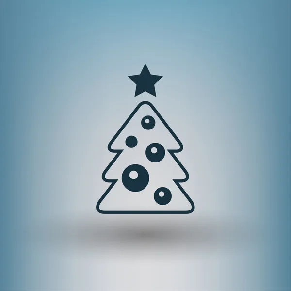 Pictografía del icono del concepto del árbol de navidad — Vector de stock