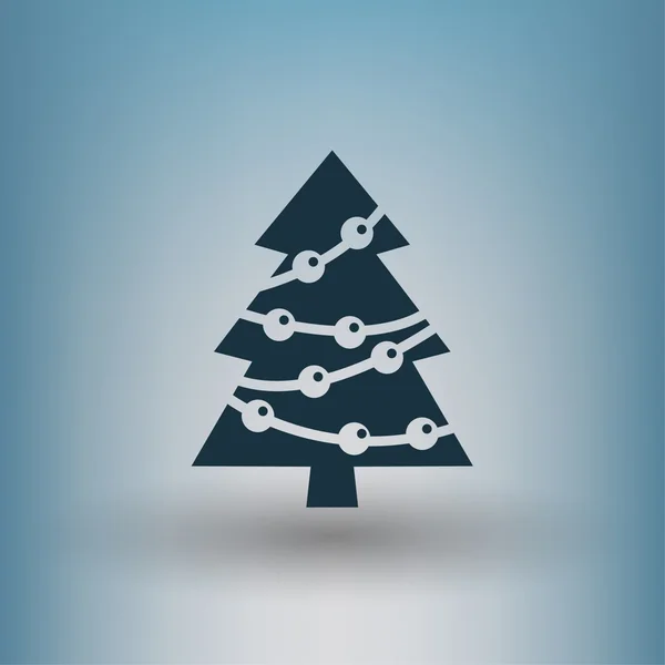 Pictografía del icono del concepto del árbol de navidad — Vector de stock