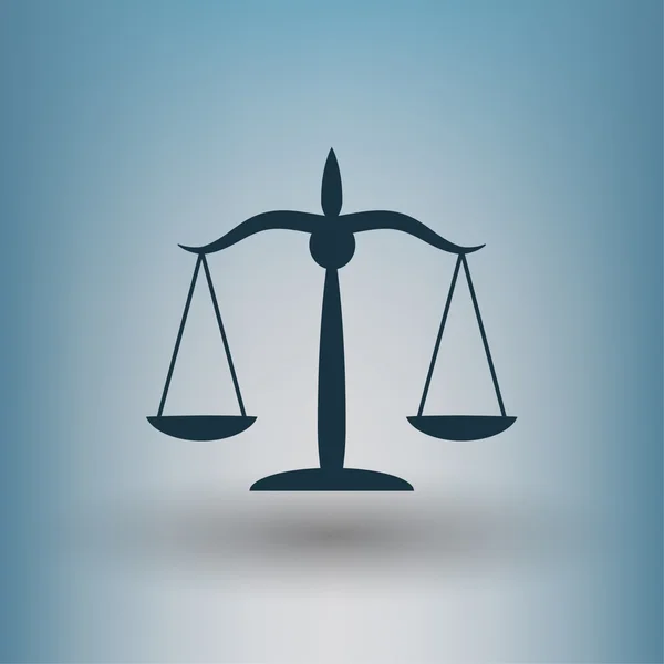 Pictograma de justiça balança ícone conceito — Vetor de Stock