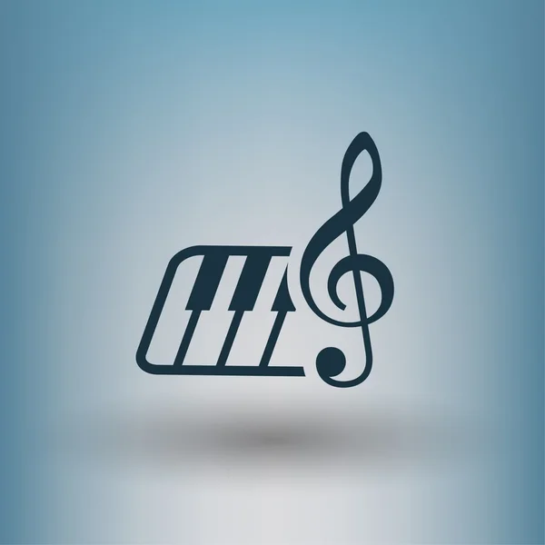 Пиктограф концепции музыкальной ноты — стоковый вектор
