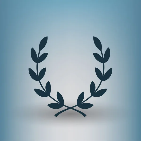 Pictogramme de l'icône de concept de couronne de laurier — Image vectorielle