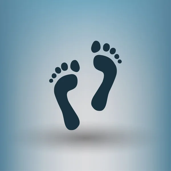 Piktograf ikon konsep jejak kaki - Stok Vektor