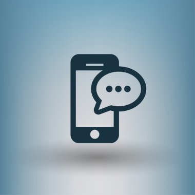 Ekibimizi mesaj veya smartphone kavramı simge sohbet