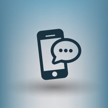 Ekibimizi mesaj veya smartphone kavramı simge sohbet