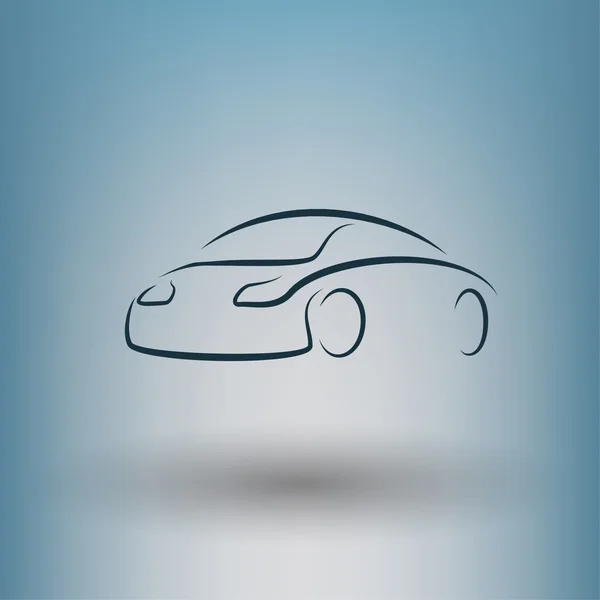 Pictografía del icono del concepto de coche — Vector de stock