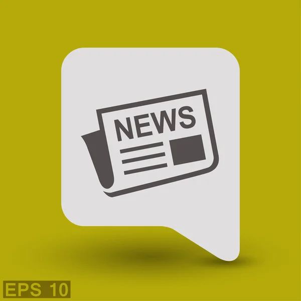 Ícone do conceito Pictograph of News — Vetor de Stock
