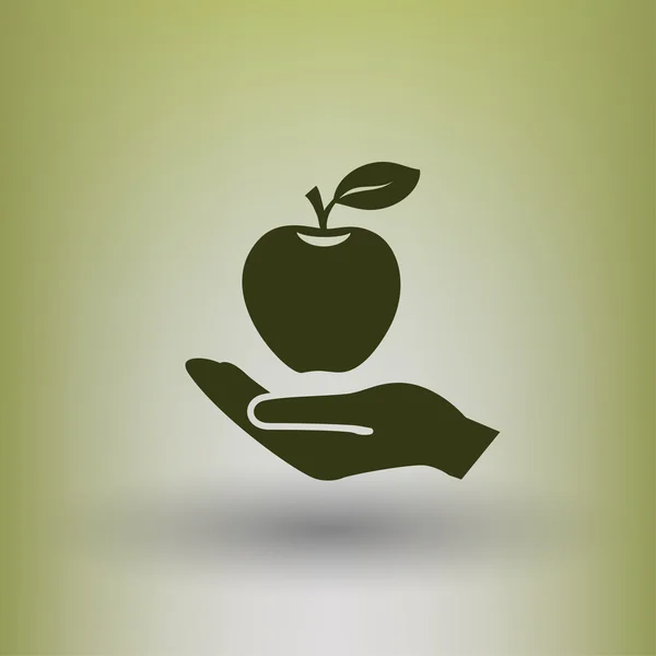 Pictografía del icono del concepto de manzana — Archivo Imágenes Vectoriales