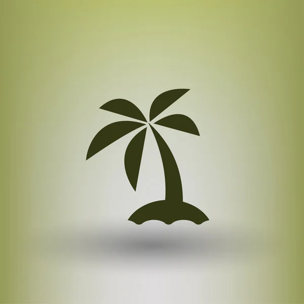 Piktogram, ikona koncepcja wyspa — Wektor stockowy