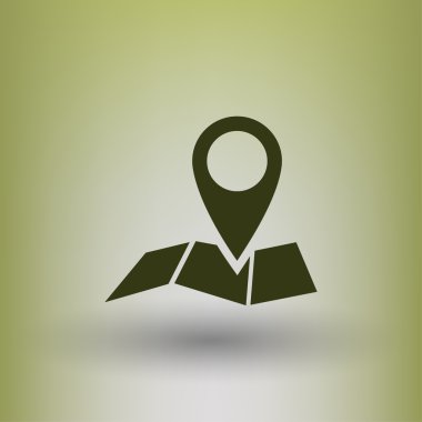 Harita kavramı simgesine pin