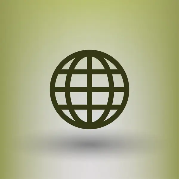 Piktogram glob ikona koncepcja — Wektor stockowy