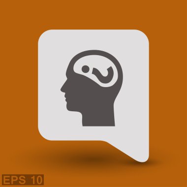 Soru işareti ve adam ikon resim