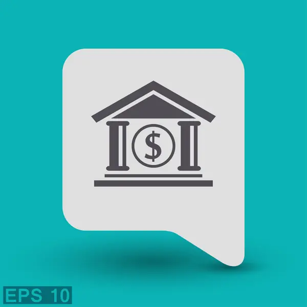 Pittogramma dell'icona del concetto di banca — Vettoriale Stock