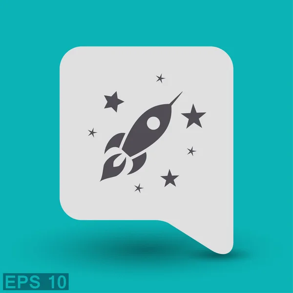 Pictograph van Rocket concept pictogram — Stockvector