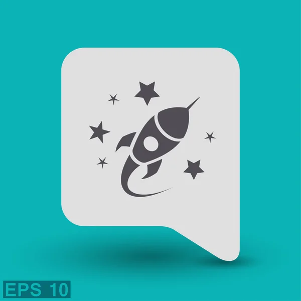 Pictograph van Rocket concept pictogram — Stockvector