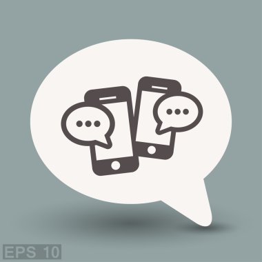 Ekibimizi mesaj veya smartphone kavramı simge sohbet