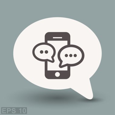 Ekibimizi mesaj veya smartphone kavramı simge sohbet