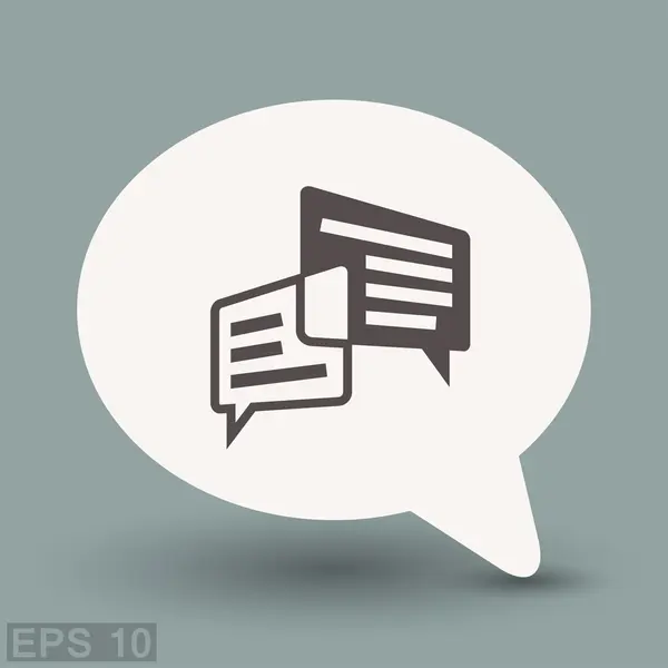 Pittogramma dell'icona del concetto di chat — Vettoriale Stock