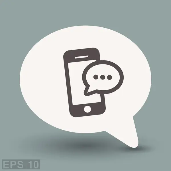 Піктограма повідомлення або балачки на піктограмі концепції смартфона — стоковий вектор