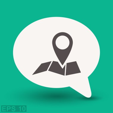 Harita kavramı simgesine pin