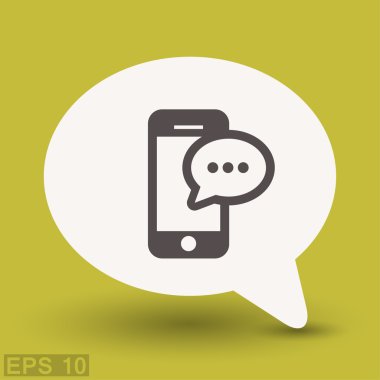 Ekibimizi mesaj veya smartphone kavramı simge sohbet