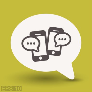 Ekibimizi mesaj veya smartphone kavramı simge sohbet