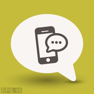 Ekibimizi mesaj veya smartphone kavramı simge sohbet