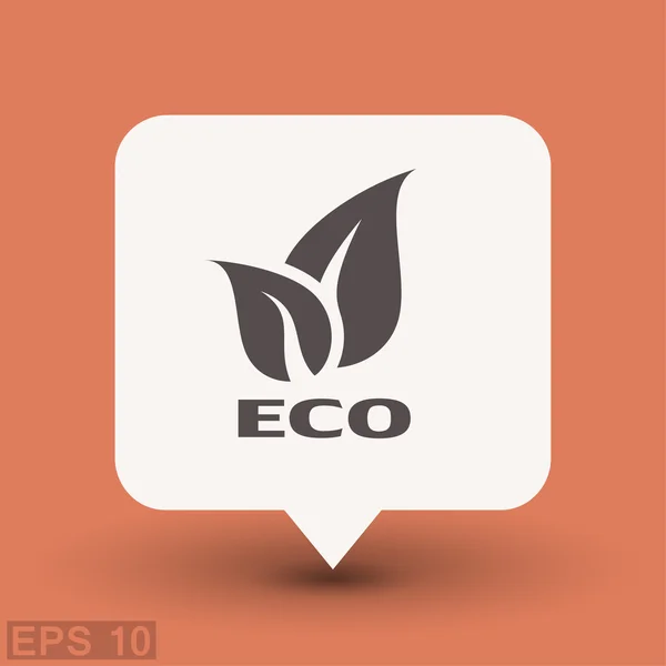 Pictograph of eco concept icon — Stock Vector