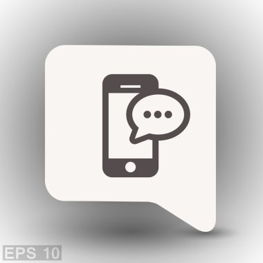 Ekibimizi mesaj veya smartphone kavramı simge sohbet