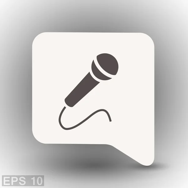 Pictograph of Microphone concept icon — Stock Vector