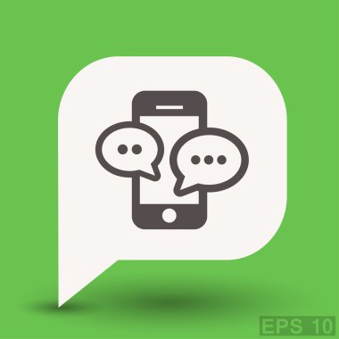 Ekibimizi mesaj veya smartphone kavramı simge sohbet