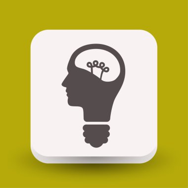 Ekibimizi ampul ve kafa kavramı simgesinin