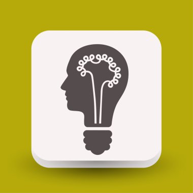 Ekibimizi ampul ve kafa kavramı simgesinin