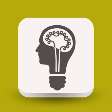 Ekibimizi ampul ve kafa kavramı simgesinin