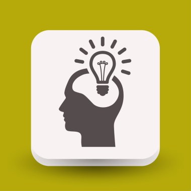 Ekibimizi ampul ve kafa kavramı simgesinin