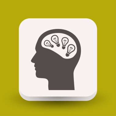 Ekibimizi ampul ve kafa kavramı simgesinin