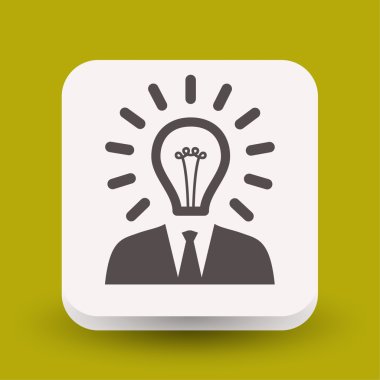 Ekibimizi ampul ve kafa kavramı simgesinin