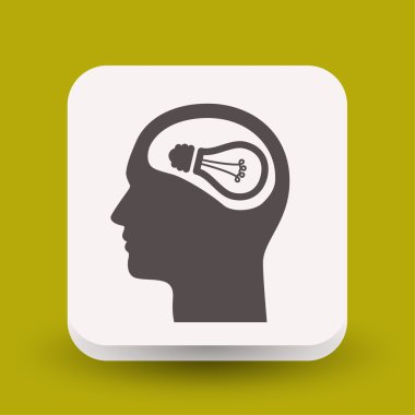 Ekibimizi ampul ve kafa kavramı simgesinin