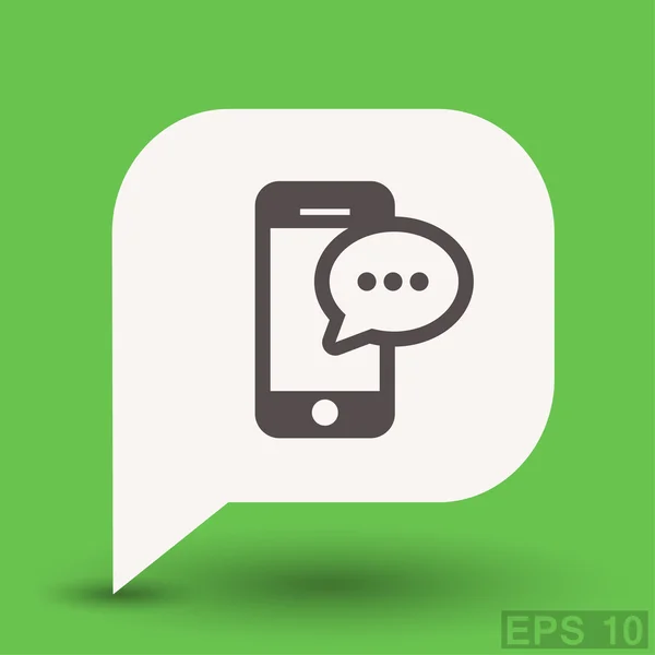 Pictograph van bericht of chat op smartphone concept pictogram — Stockvector